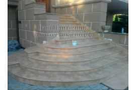 Восстановление лестницы. Облицовка ступеней лестницы клинкерной плиткой.