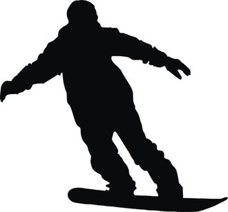 Наклейка сноубордист 018
