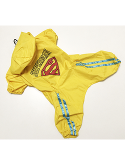 Дождевик для крупных собак Superman желтый