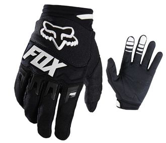 Велоперчатки Fox, |S|M|L|XL|, длин. пальцы, черно-белые
