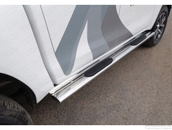 Пороги овальные с накладкой 120х60 мм