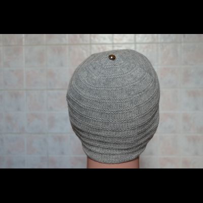 Мужская шапка из мериноса Vizio Италия 5665 серая