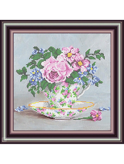 Чашечка с цветами 2, К3299