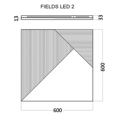 Гипсовая панель FIELDS LED 2 артикул D-0008-8