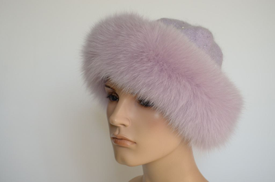 Шапка Vizio 8058 CCP  V с мехом лиловая