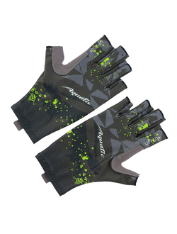 Перчатки для рыбалки летние Aquatic UPF50+ (цвет: camo dark, размер S/M)