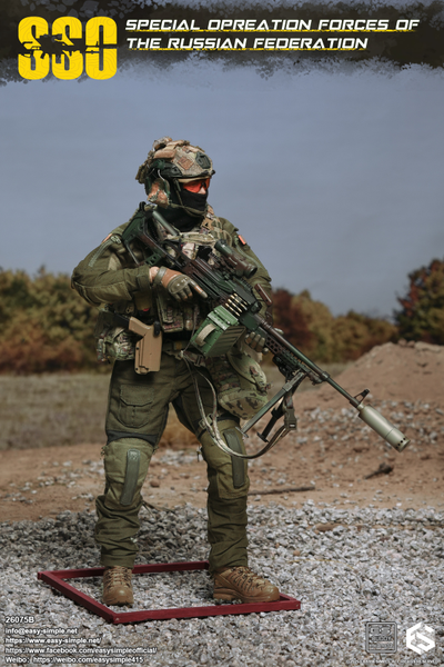 ПРЕДЗАКАЗ - Пулеметчик ССО РФ - Коллекционная ФИГУРКА 1/6 scale Special Operation Forces of The Russian Federation (SSO) (26075B) - Easy&Simple ?ЦЕНА: 26300 РУБ.?
