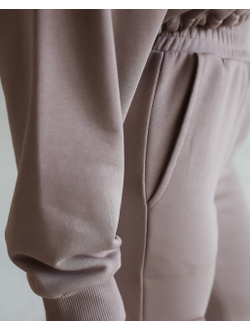 Брюки с карманами и регулировкой длины (капучино)