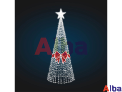 Светодиодная конусная Елка с бантом, 6 м