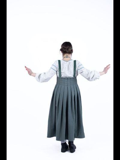 Подгрудный сарафан со складками - тайга