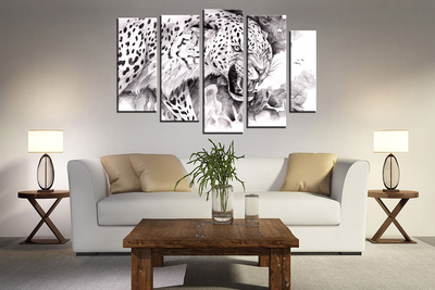 Модульная картина "Оскал зверя"