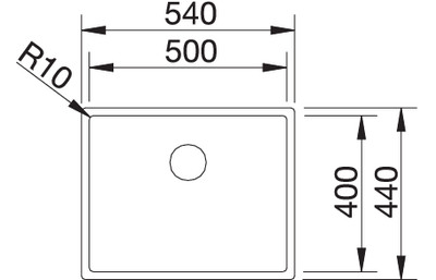 Мойка Blanco CLARON 500-U с отв. арм. InFino, Durinox