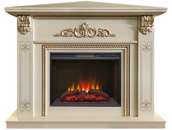 Угловой электрокамин Византия SL с очагом Sparta 25.5 LED