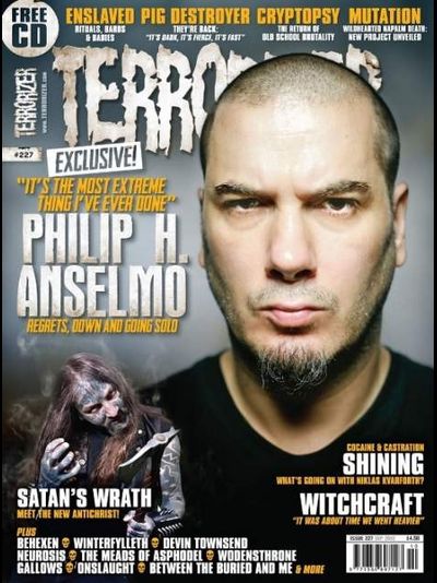 TERRORIZER Magazine September 2012 Philip H.Anselmo, Иностранные музыкальные журналы, Intpressshop