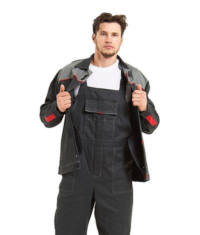 Костюм мужской &quot;Фаворит&quot;летний с п/к серый со светло- серым тк.Саржа 100% хлопок