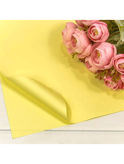 Пленка матовая в листах "Корейская" 56*56см 20шт Светло-желтый ПЛ28/6