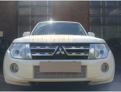 Защита радиатора Mitsubishi Pajero IV 2011-2014 chrome PREMIUM
