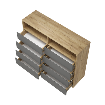 Комод Твист КМ-20 крафт-графит (Мебелони)