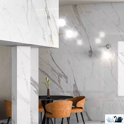 Керамогранит Creto Statvario Smart 80 х 160 см белый