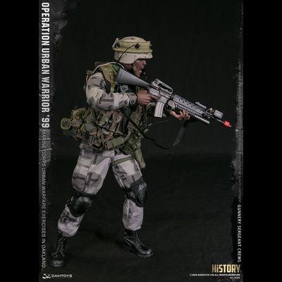 Американский морпех - сержант Крюс - ФИГУРКА 1/6 scale Operation Urban Warrior ‘99 - Marine Corps urban warfare exercises in Oakland “Gunnery sergeant Crews” (78080) - DAMTOYS