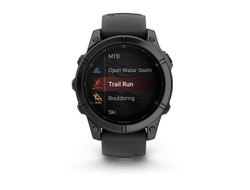 Умные часы Garmin Fenix E - 47 мм, AMOLED серый безель, черный силиконовый ремешок (010-03025-01)