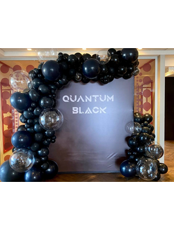 ФОТОЗОНА ИЗ ШАРОВ "СТИЛЬНЫЙ ЧЕРНЫЙ"