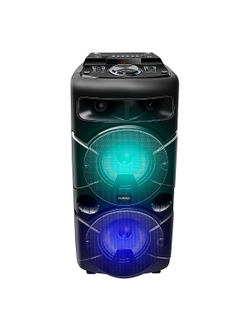 Портативная колонка FUMIKO HUSTLE подсветка микрофон и пульт черная