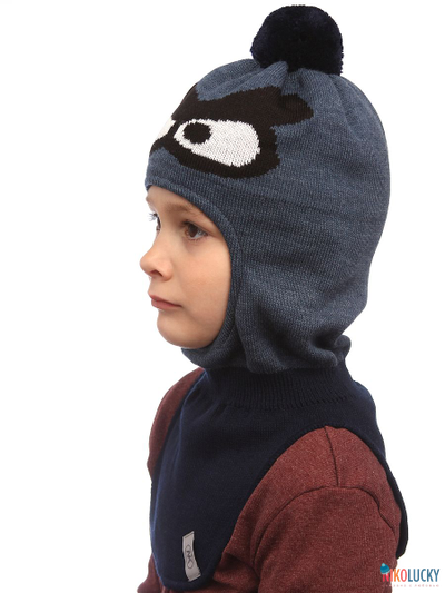 Шапка-шлем "Зубастик2" 22201-04, цвет джинс, р. 50-52