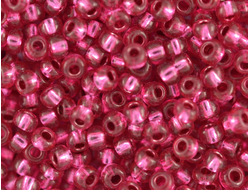 БИСЕР PRECIOSA 10/0 08298 ПРОЗРАЧНЫЙ С СЕРЕБРЯНОЙ ЛИНИЕЙ ВНУТРИ (ОГОНЁК) МАЛИНОВЫЙ (5г)