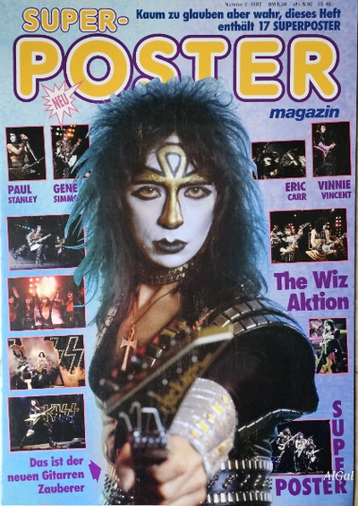 Kiss Super Poster Magazin Ace Frehley, Paul Stanley, Peter Criss, Gene Simmons Inside, Intpressshop