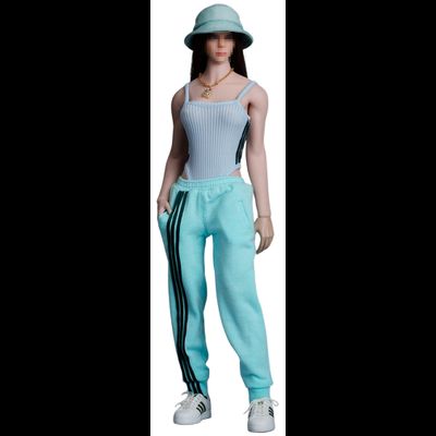 Женский спортивный костюм, набор из 3 предметов (бирюзовый) - 1/6 - Hip-hop suit (SA022A) - SA Toys