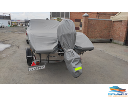 Тент на лодку ВОЛЖАНКА 5.0 FISH- 2020 (с леерами на носу)