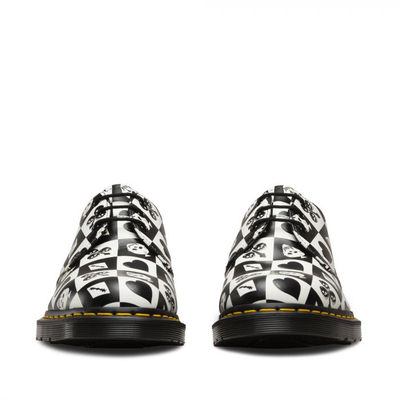 Ботинки Dr. Martens 1461 с рисунком черно-белые