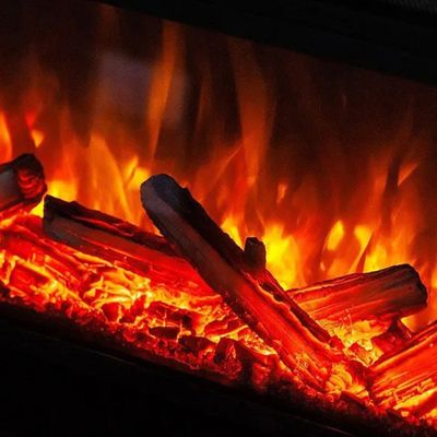 Линейный электрокамин Bergen темная олива с очагом Vision 42 LOG LED