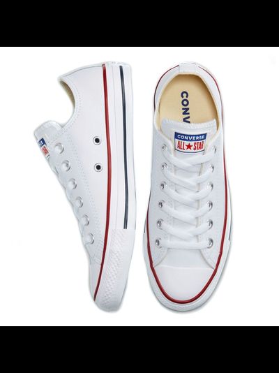 Кеды Converse All Star белые низкие кожаные