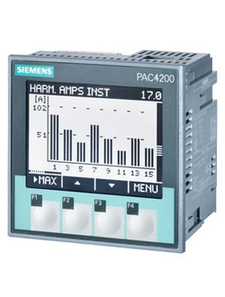 7KM4212-0BA00-2AA0 Многофункциональное измерительное устройство SENTRON PAC4200; LCD; 96x96мм, напряжение питания 110-340В пост. тока / 95-240В пер. тока, измерительные входы Ue: макс. 3 AC 690/400В, 50/60Гц, Ie: /1A или /5A