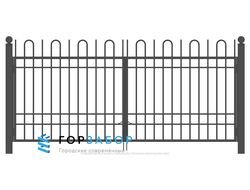 Распашные сварные ворота для забора SZ15-07 под ключ на даче