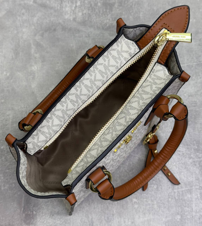 Сумка Michael Kors Kris Logo Satchel White