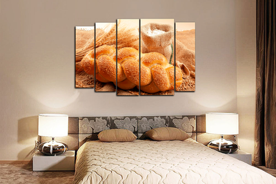 Модульная картина "Свежий хлеб"