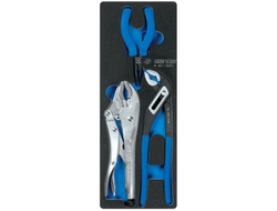 Набор пассатижи, переставные клещи и зажим, ложемент, 3 предмета KING TONY 9-40113GPV