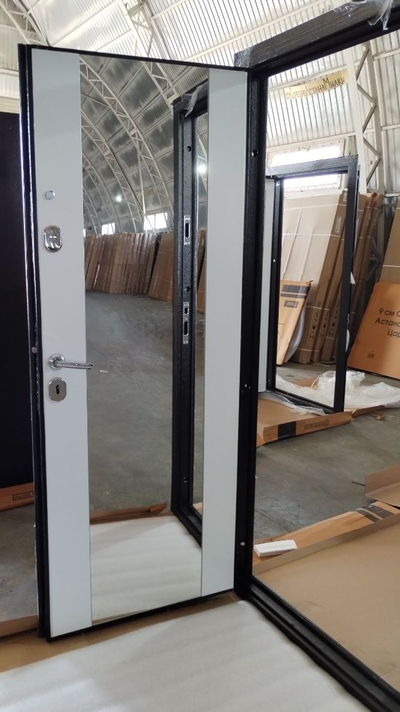 E-Trade.ТАЙГА 7 см. МЕДНЫЙ АНТИК/ ЭМАЛИТ БЕЛЫЙ-ЗЕРКАЛО с ФАЦЕТОМ