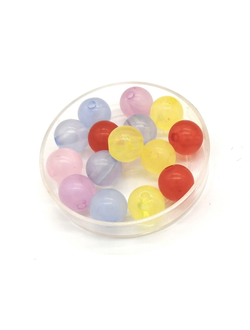 Бусины пластиковые фигурные, 8 мм матовый микс