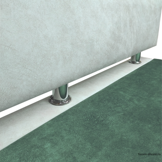 Кухонный ДИВАН "ФОРУМ-4" с боковой спинкой, Зеленый/Слоновая кость Левый