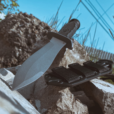 Тактический нож Кречет сталь AUS 6, рукоять резина, ножны ABS