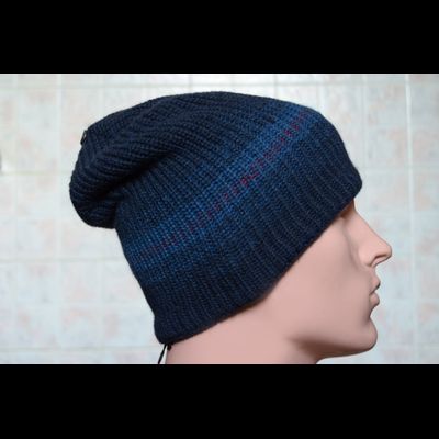 Вязаная мужская шапка Италия Vizio 6252 CL синяя