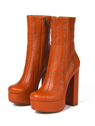 Арт. 15. Оранжевые ботильоны "Met"
