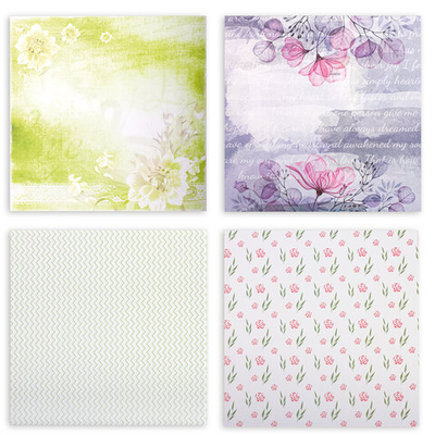 Бумага для скрапбукинга 30*30см "Нежность природы", двуст., 12 л, 12 диз., 180г/м2, ОСТРОВ СОКРОВИЩ