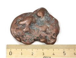 Медь полированная с одной стороны, коллекционный образец, США (49*38*15 мм, вес: 68 г) №25679