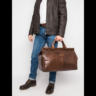 Кожаный саквояж Otranto Premium brown (арт. 4006-63)