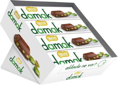 Батончик Nestle Damak молочный шоколад с фисташками